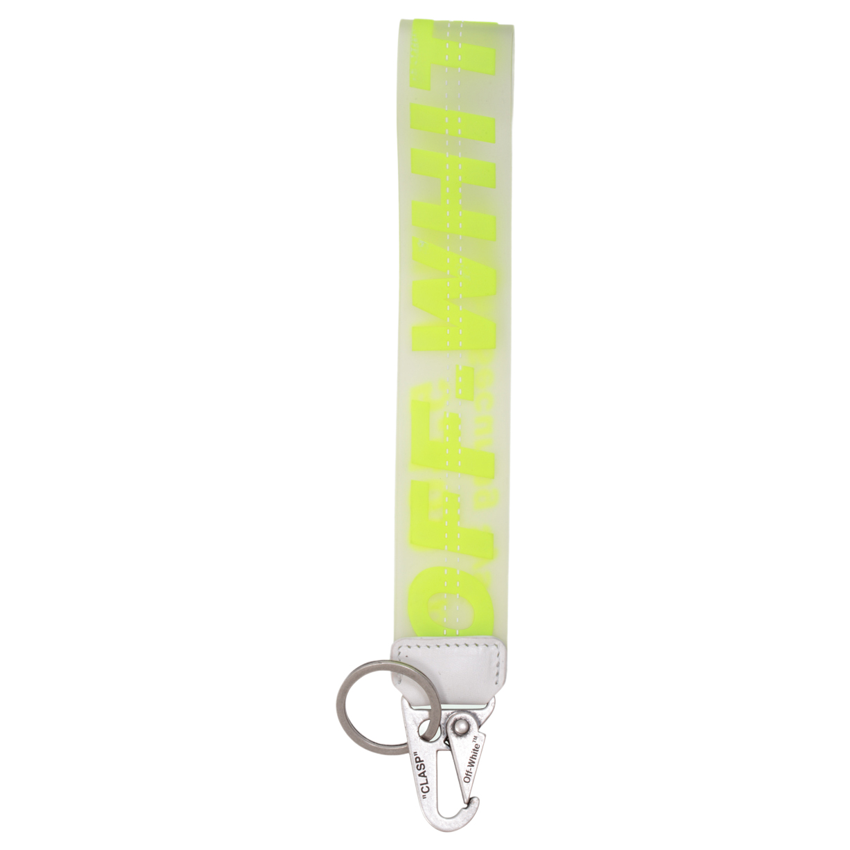 OFF-WHITE Rubber Industrial Keychain (SS19) Fluo Yellow Men's