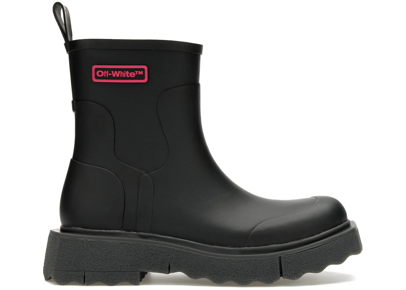 OFF-WHITE Rubber Rain Boot Black Men's OMID016F22MAT0011035 US