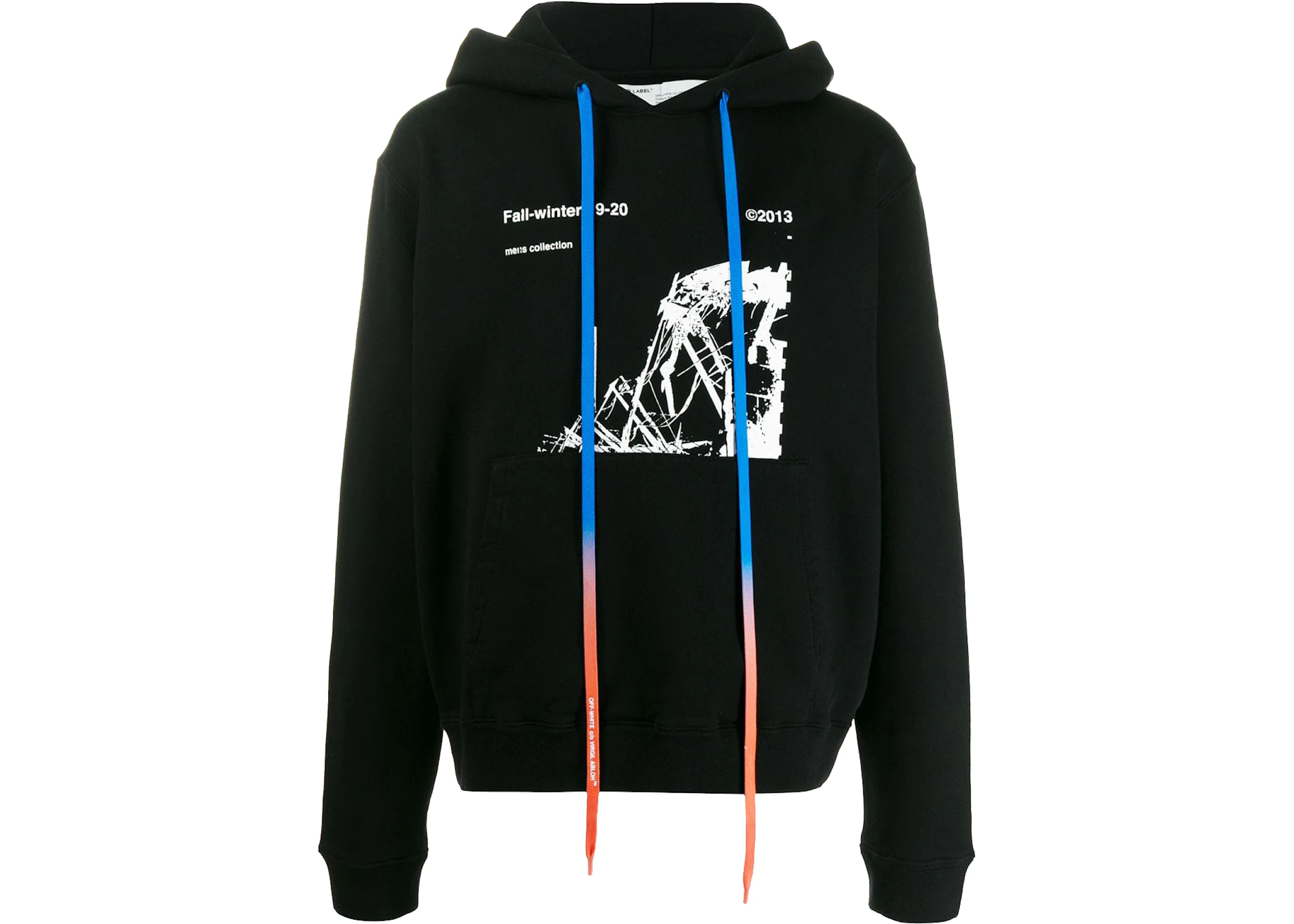 OFF-WHITE Ruined Factory Hoodie Black/White/Green - FW19 - GB