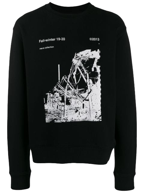 OFF-WHITE Ruined Factory Sweater Black/White Men's - FW19 - US