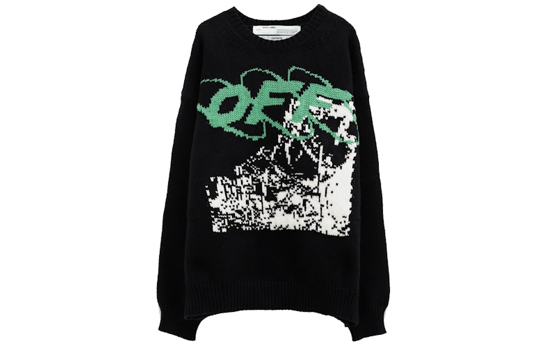 OFF-WHITE Ruined Factory Sweater Black/White Men's - FW19 - US