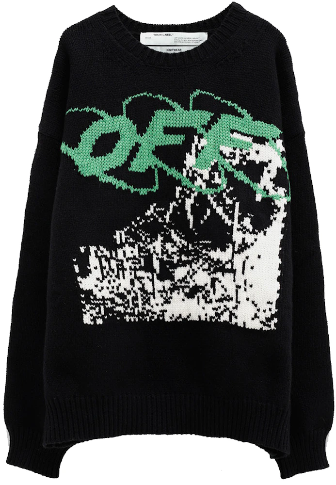 Bliv ved beløb Nægte OFF-WHITE Ruined Factory Sweater Black/White - FW19 メンズ - JP