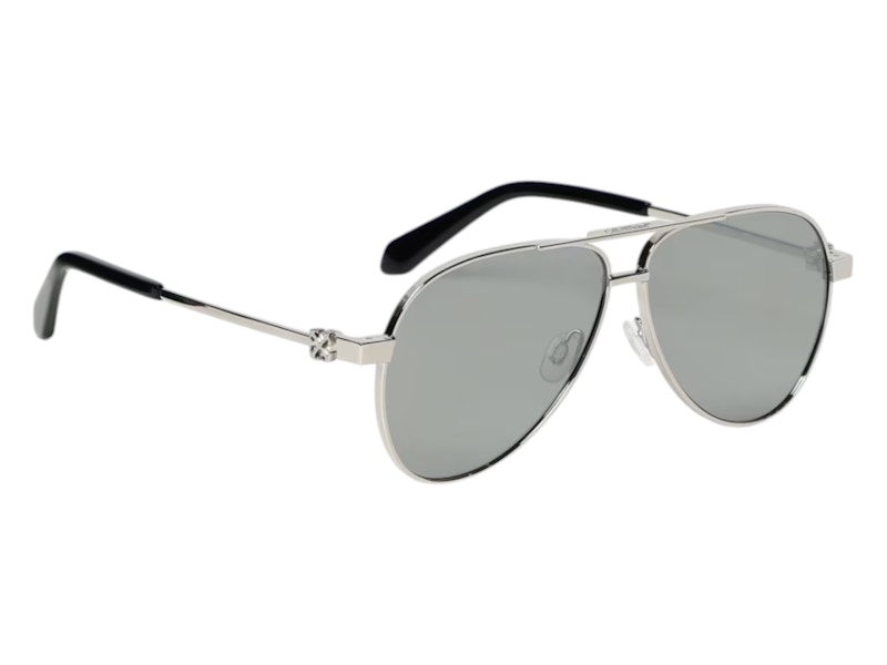 Pre-owned Off-white Offwhite Ruston L Sunglasses In Silver Mirror (oeri122s24met0017272/fr)