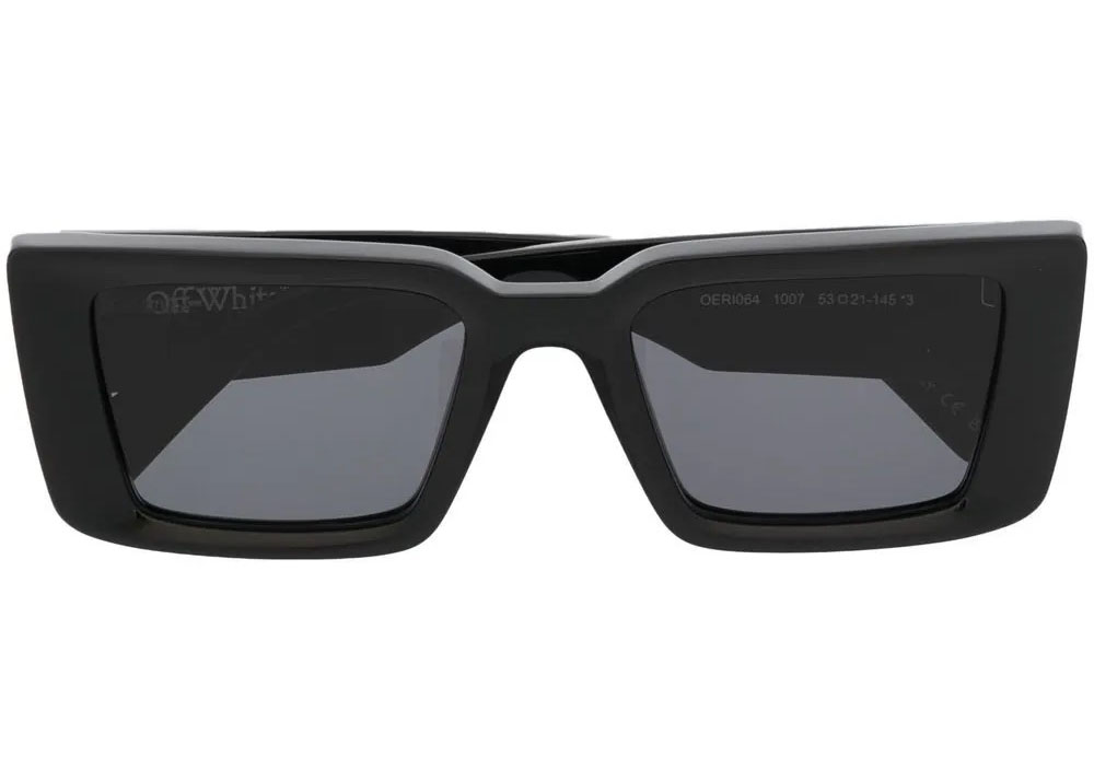 OFF-WHITE Branson Square Sunglasses Black/Dark Grey (OERI111S24PLA0011007-FR)