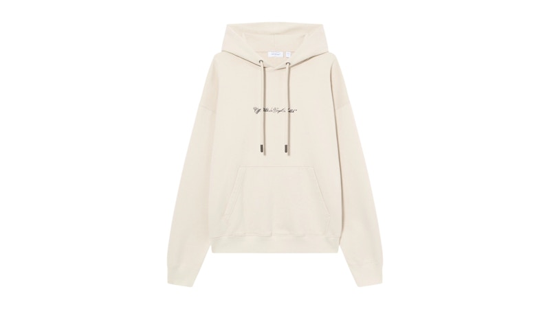 OFF-WHITE Script Arrow Diagonal Skate Hoodie Pumice Stone