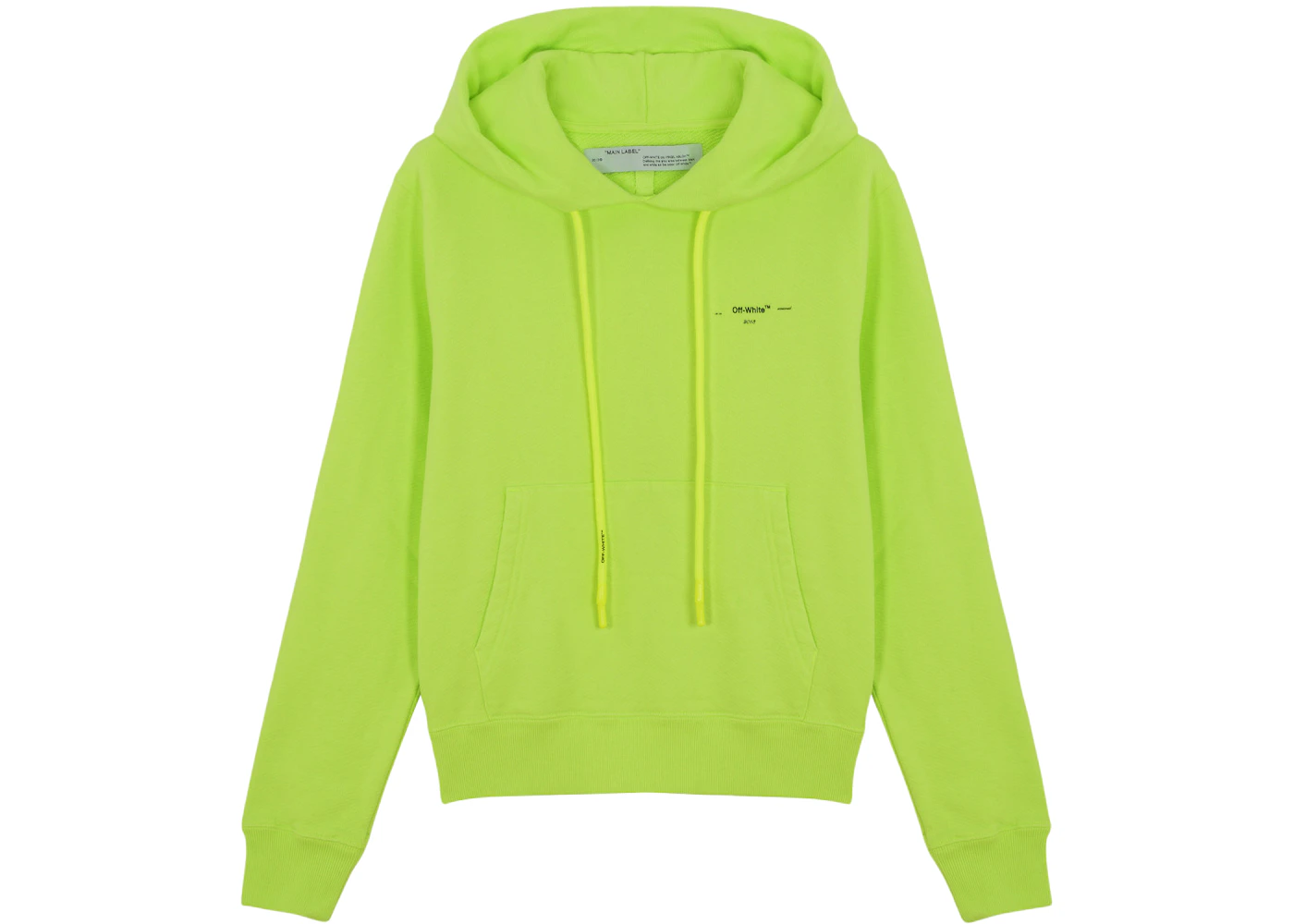 Neon yellow off white hoodie Clearance