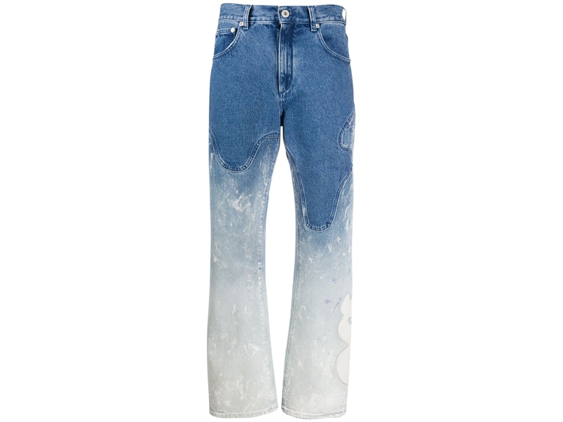 OFF-WHITE Shaped Baggy Denim Jeans Bleached Blue - SS20 - US