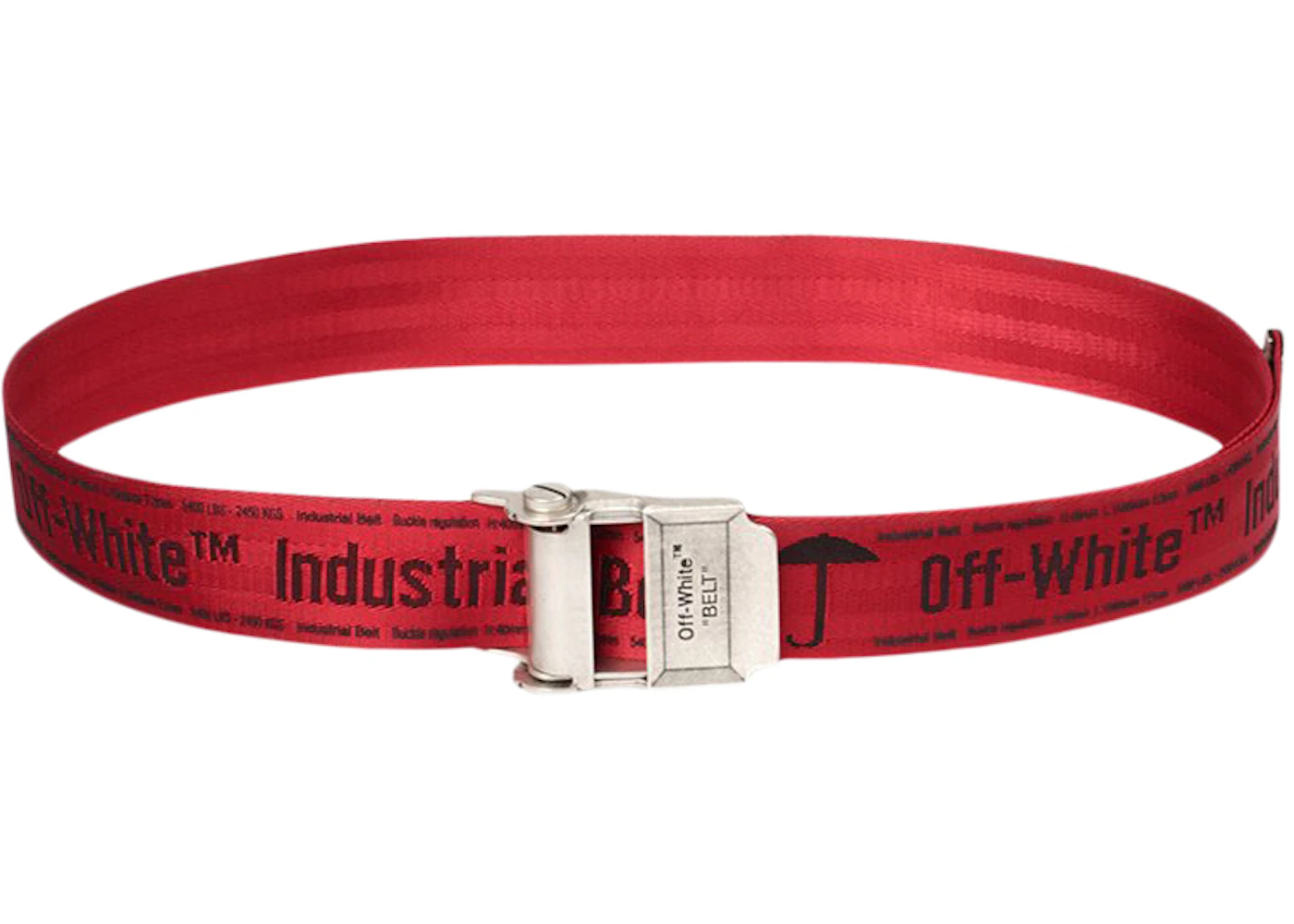 OFF-WHITE Short 2.0 Industrial Belt Red/Black/No Color
