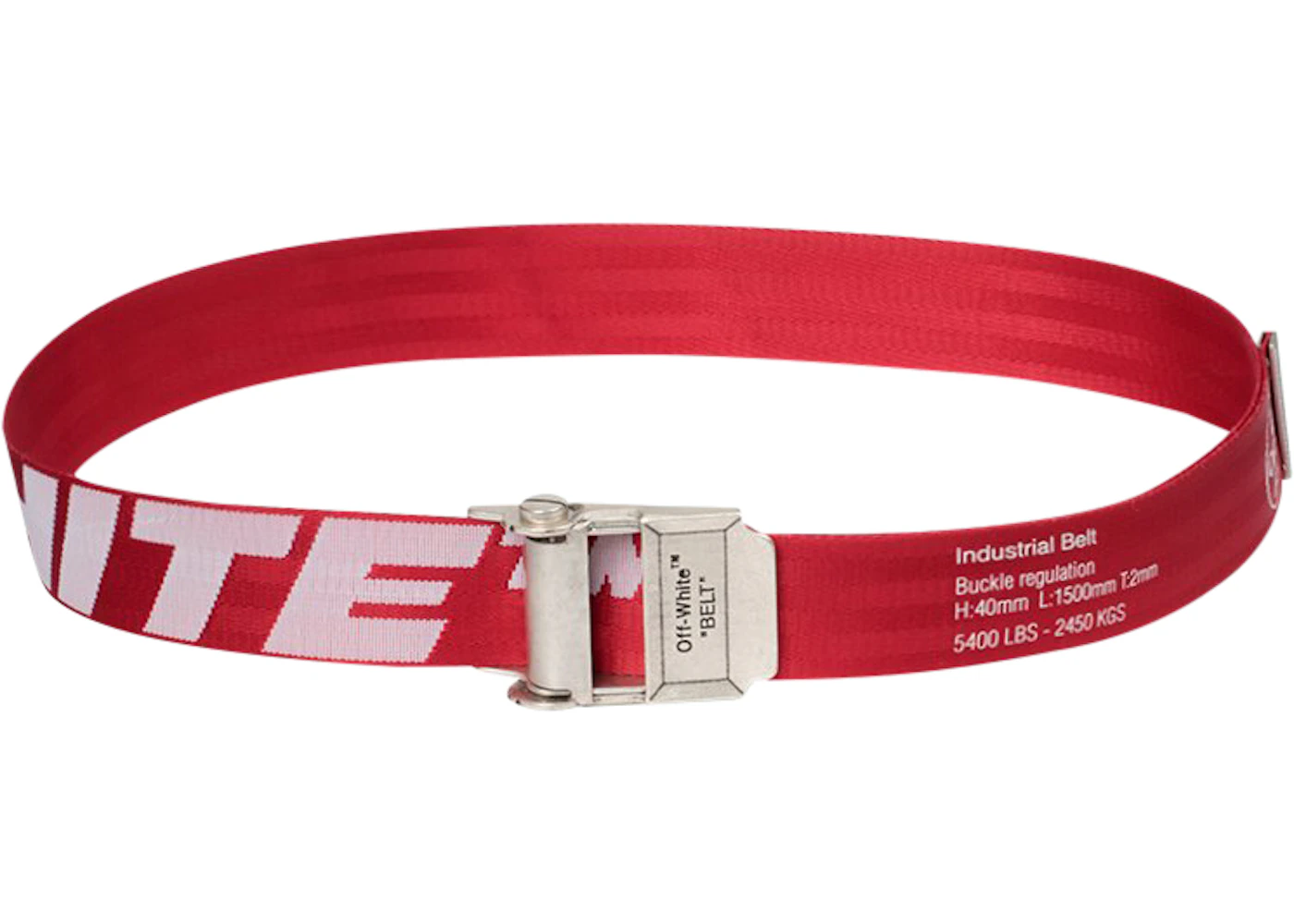 OFF-WHITE Short 2.0 Industrial Belt Red/White - SS20 - US