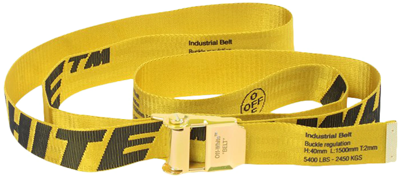 OFF-WHITE Short 2.0 Industrial Belt Yellow/Black/Gold - SS20 - US