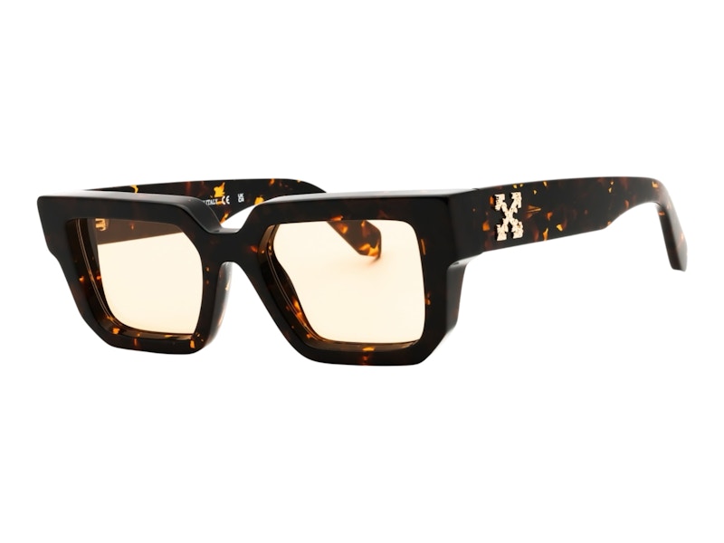 Pre-owned Off-white Offwhite Silverstone Sunglasses In Havana Camel (oeri146s25pla0016062)