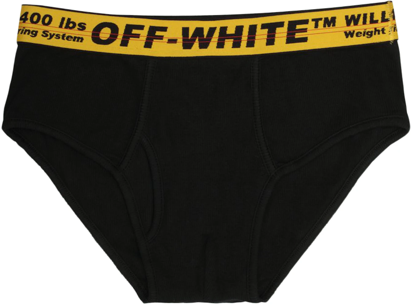 OFF-WHITE Single Pack Slip Underwear Black/Yellow/Black Uomo - IT