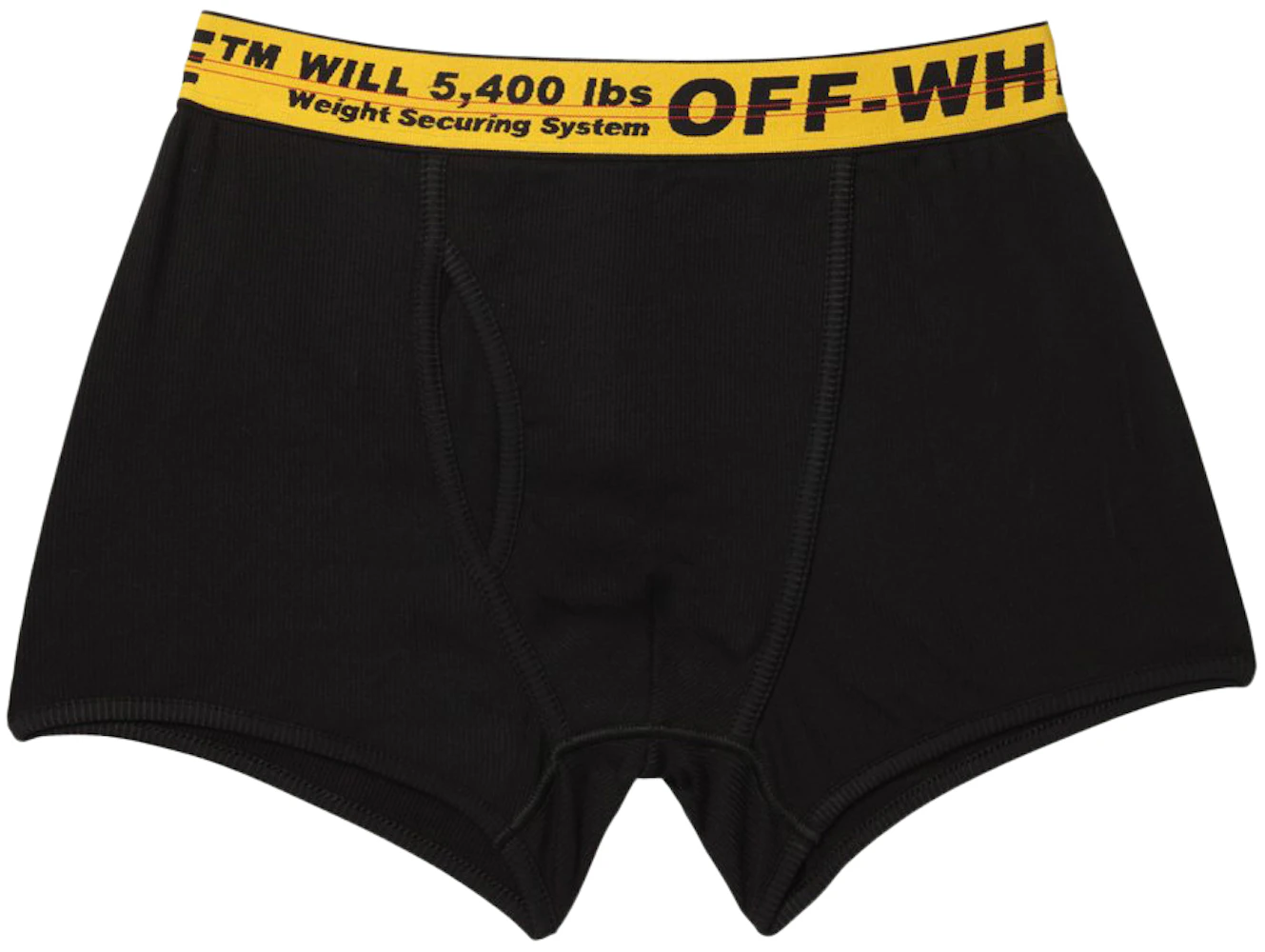 OFF-WHITE Single Pack Stretch Cotton Boxer Briefs Black/Yellow/Black Uomo -  IT