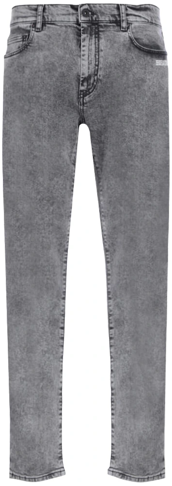 OFF-WHITE Skinny Fit Denim Jeans Medium Grey/White Men's - SS20 - US