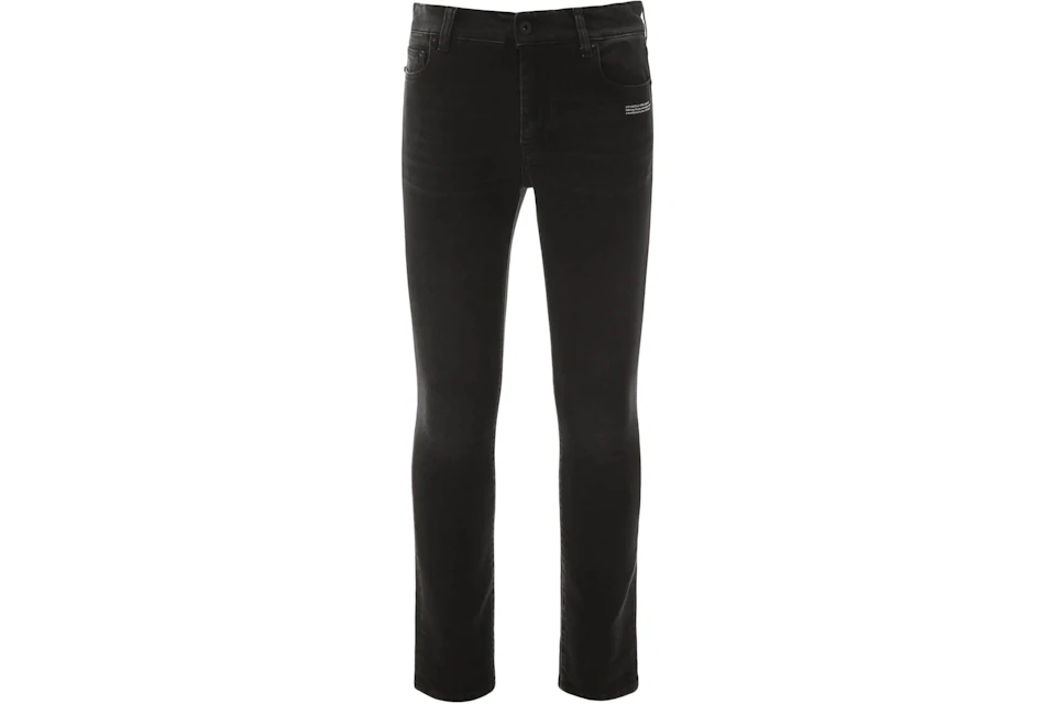 OFF-WHITE Skinny Fit Denim Jeans Black/White