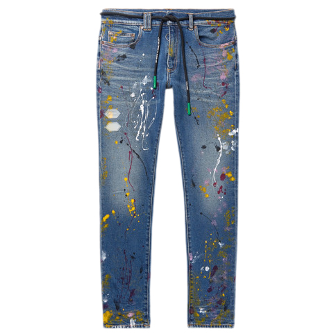 Off white jeans store paint