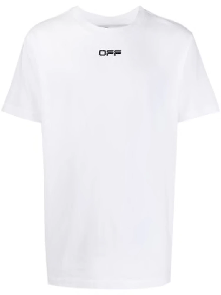 OFF-WHITE Slim Fit Airport Tape Print T-Shirt White Men's - US
