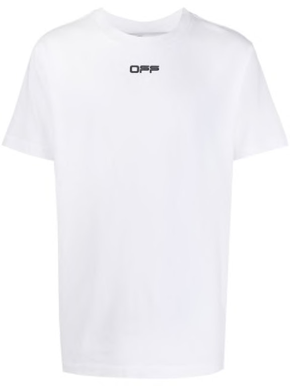 Pre-owned Off-white Slim Fit Airport Tape Print T-shirt White