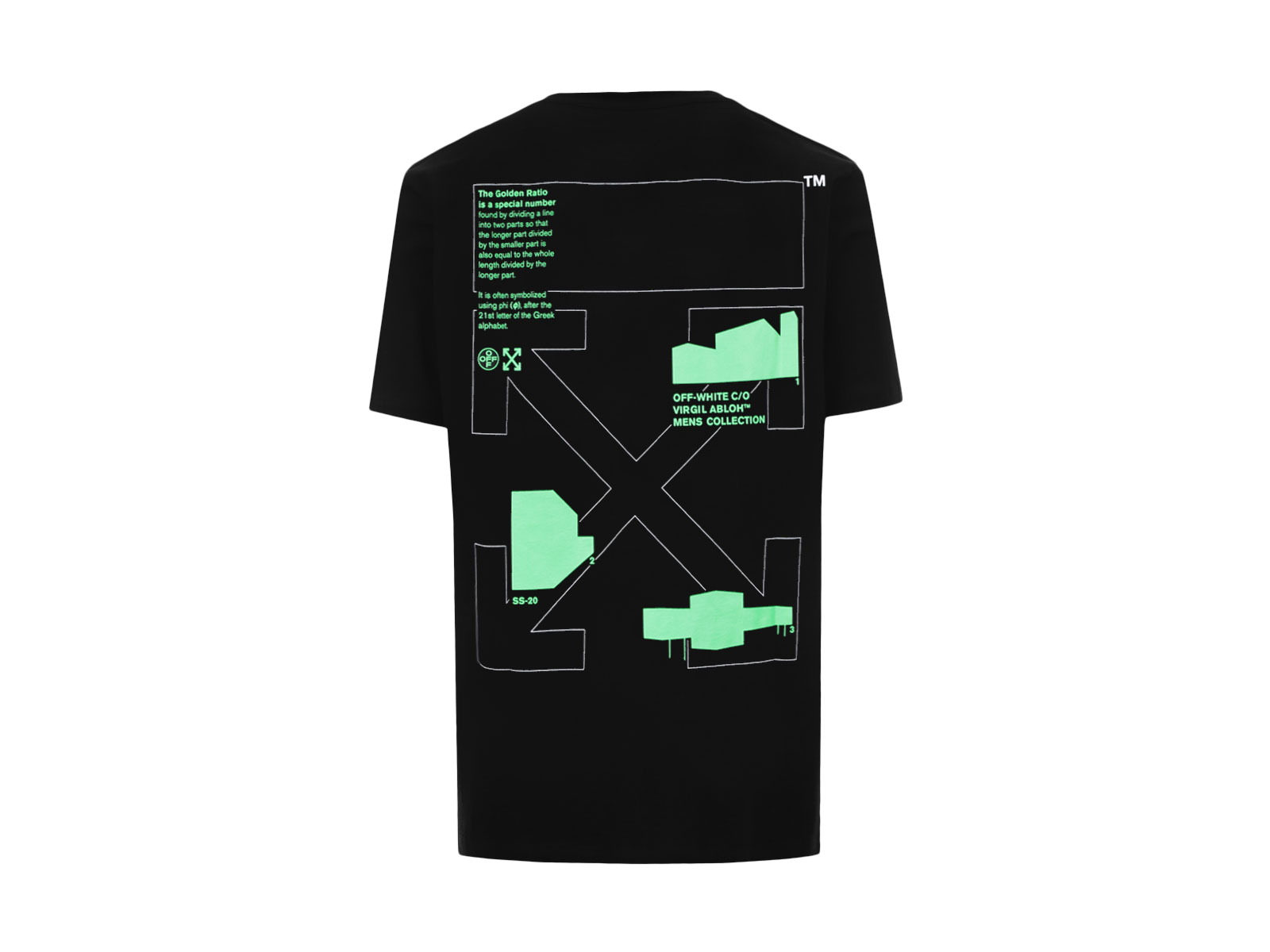 OFF-WHITE Paint Effect T-shirt Green/White