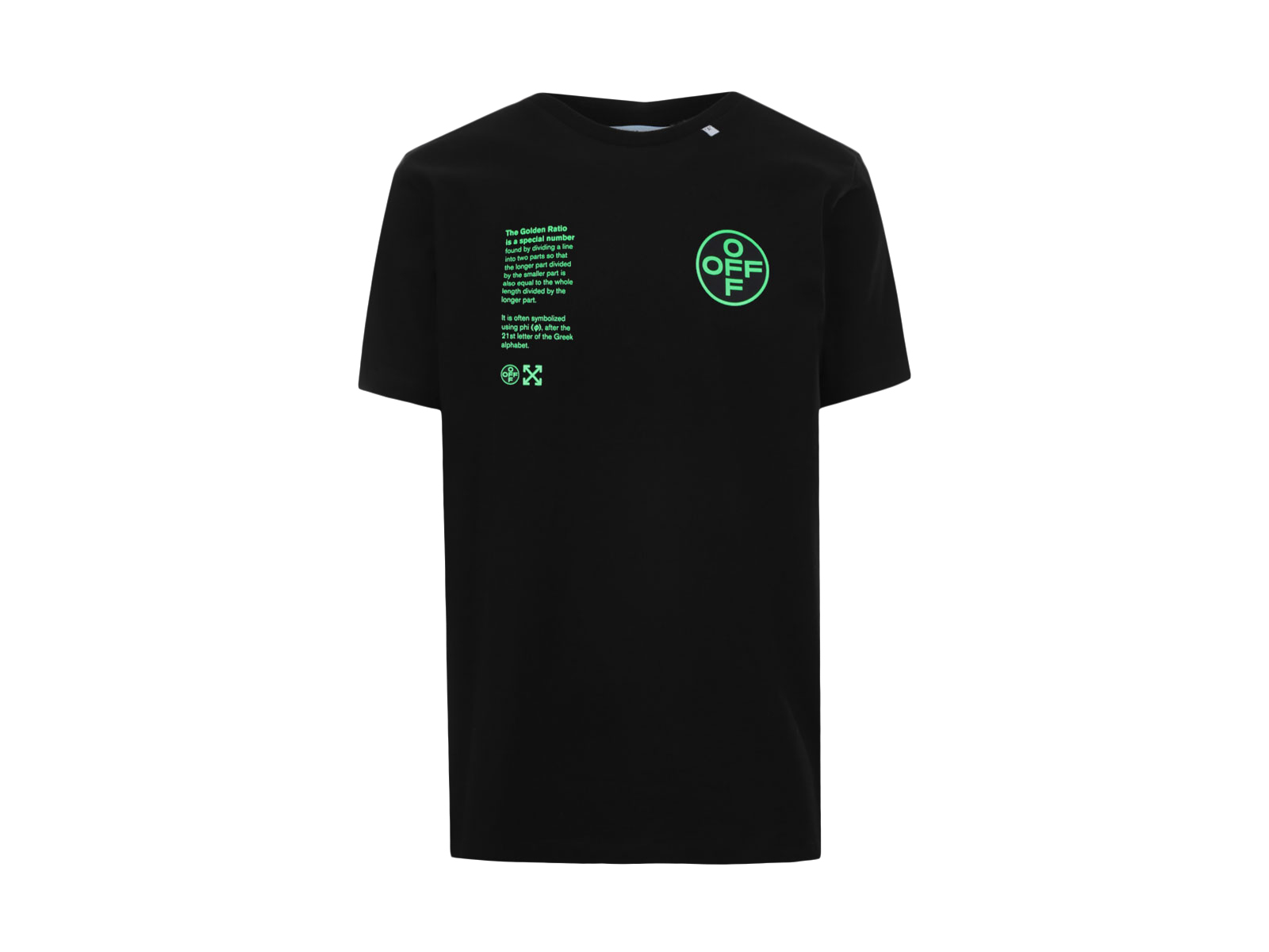 OFF-WHITE Slim Fit Arch Shapes T-Shirt Black/Green - SS20 - US