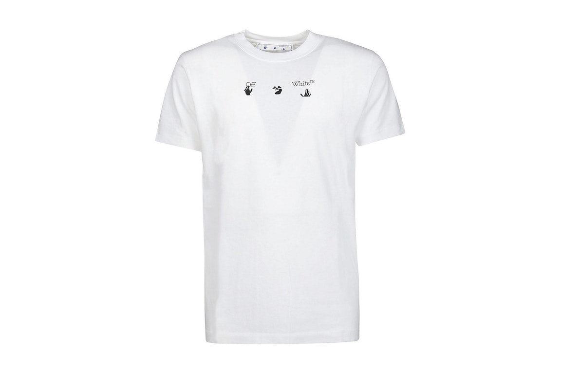 Pre-owned Off-white Slim Fit Bolt Arrows T-shirt White Green