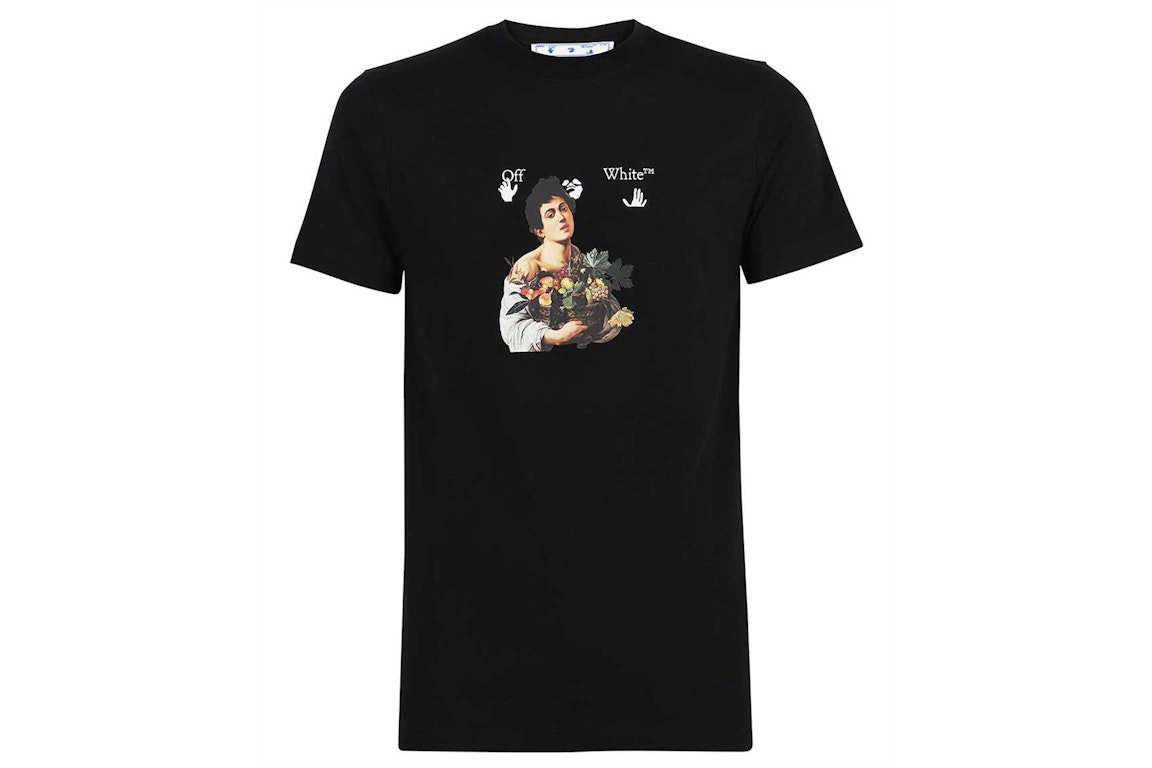 Pre-owned Off-white Slim Fit Caravaggio Boy T-shirt Black