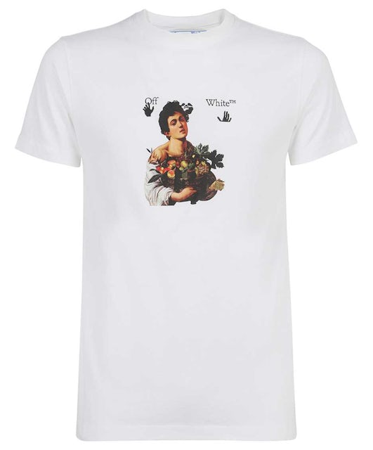OFF-WHITE Slim Fit Caravaggio Boy T-shirt White Men\'s - SS21 - US | T-Shirts