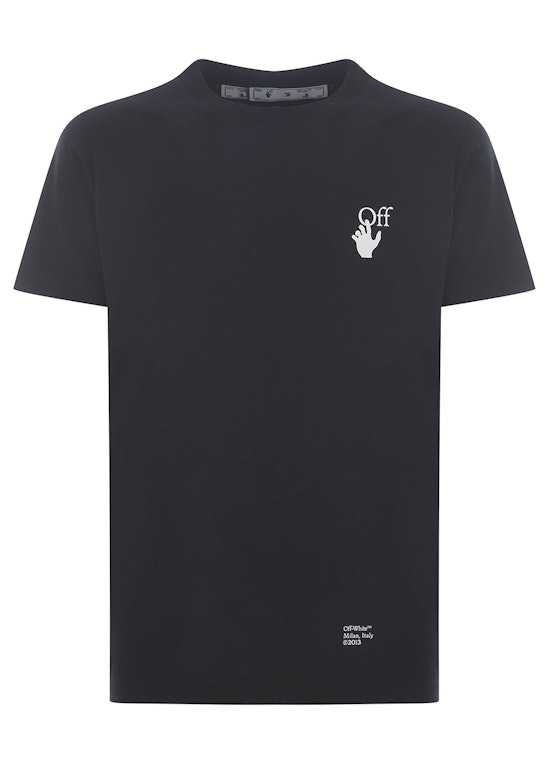 Pre-owned Off-white Slim Fit Caravaggio Saint Jerome Writing Arrows T-shirt Black