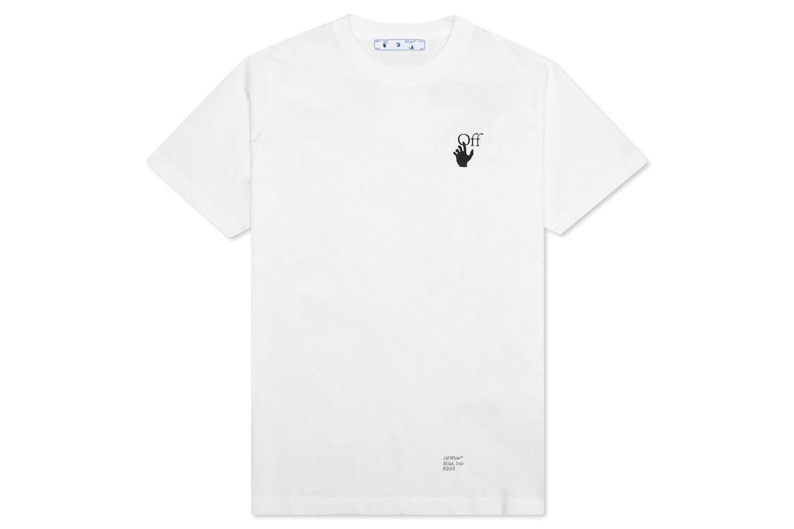 Pre-owned Off-white Slim Fit Caravaggio Saint Jerome Writing Arrows T-shirt White