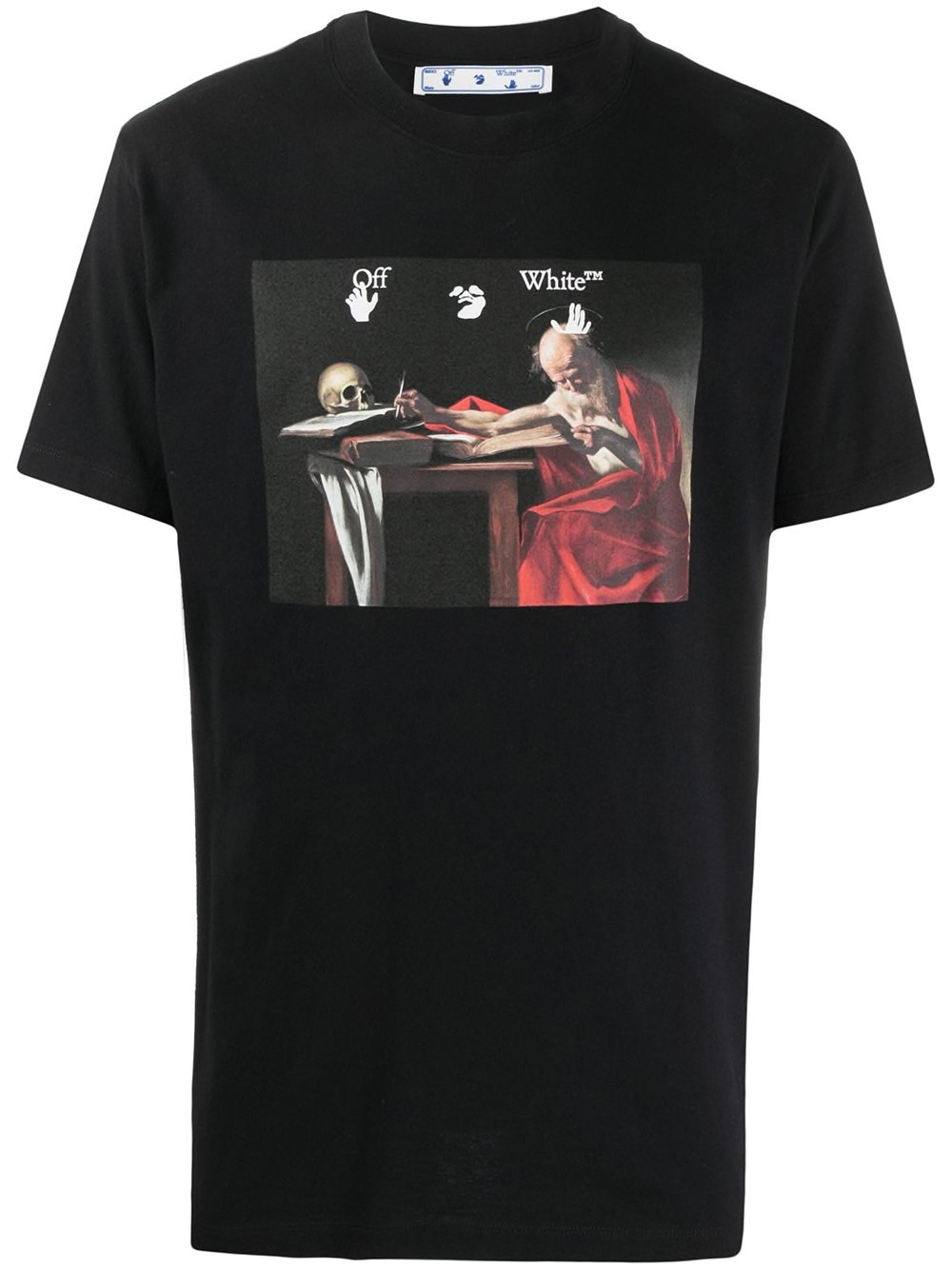 OFF-WHITE Slim Fit Caravaggio Painting T-shirt Black Men's - SS21 - US