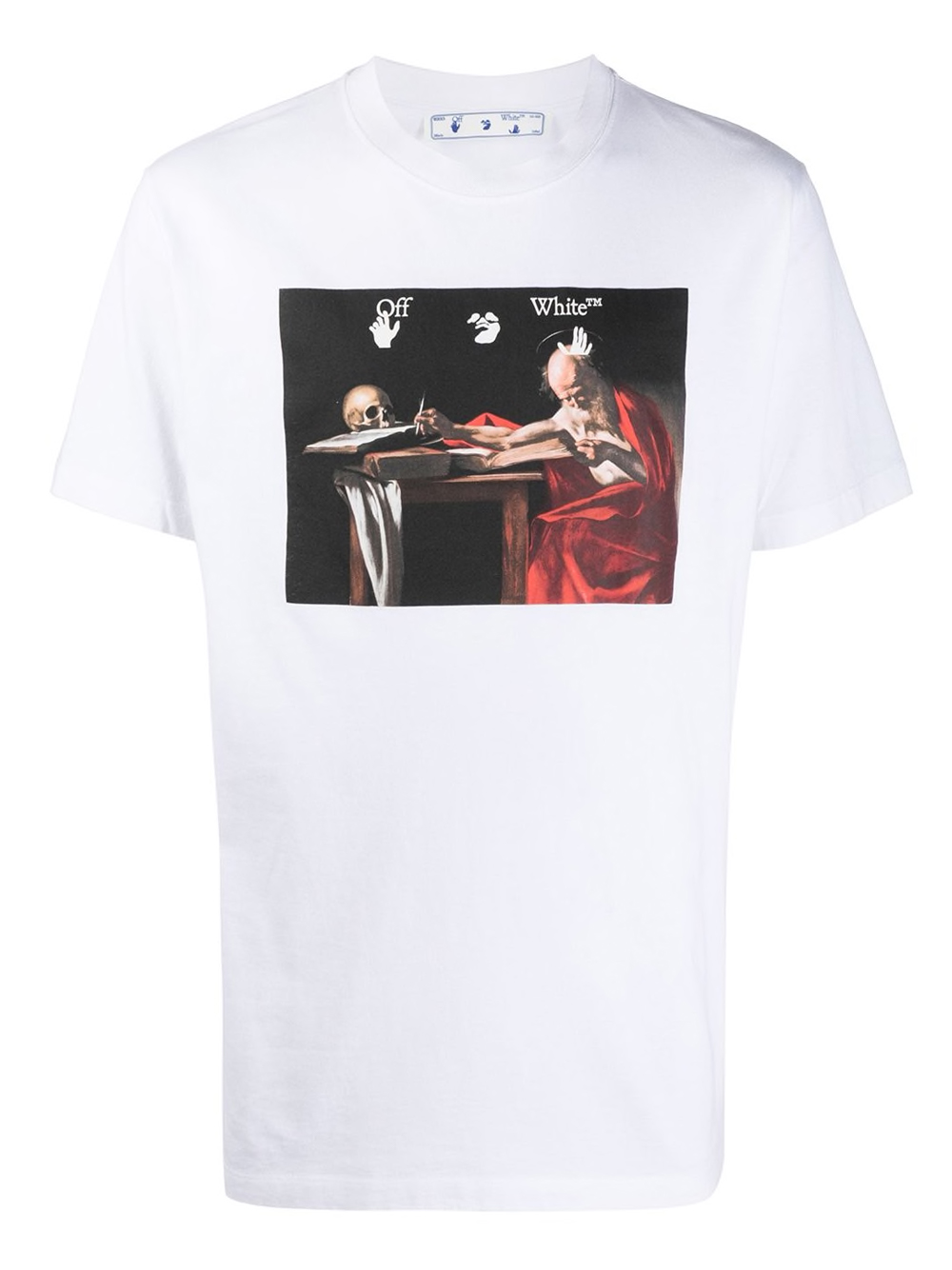 OFF-WHITE Slim Fit Caravaggio Saint Jerome Writing T-shirt White