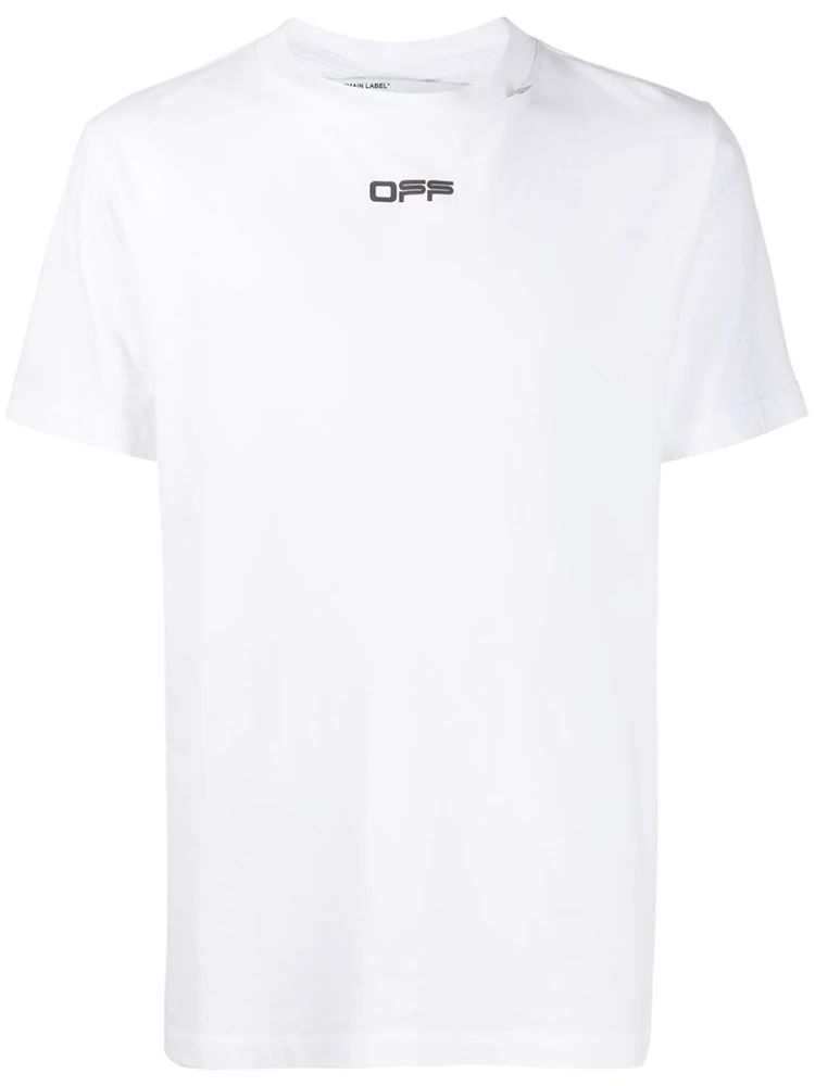 OFF-WHITE Slim Fit Caravaggio Square T-Shirt White Black Men's - SS21 - US