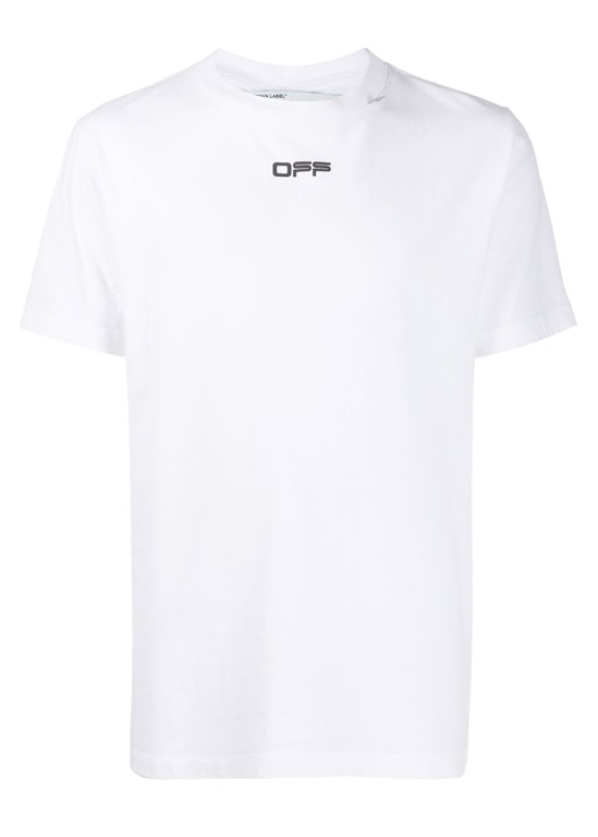 Pre-owned Off-white Slim Fit Caravaggio Square T-shirt White Black