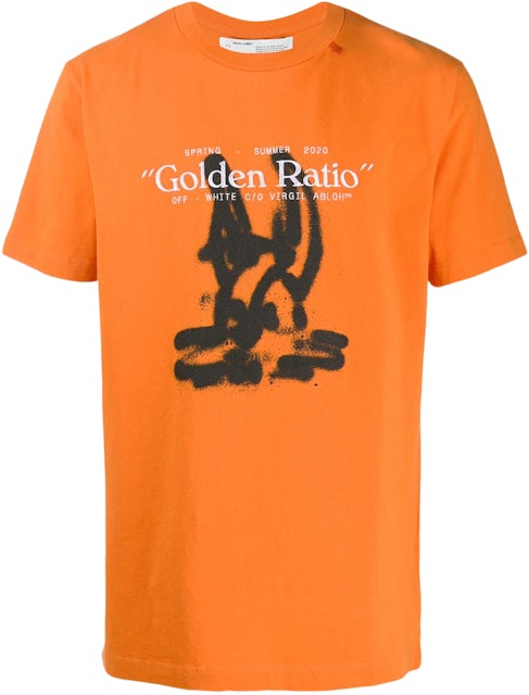 Off-white Golden Ratio Long Sleeved T-shirt In 1910 Orange Black