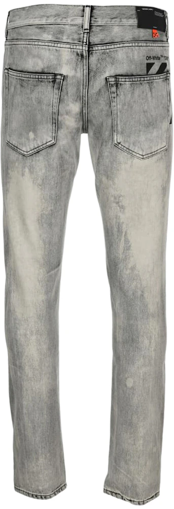 Grey/Washed OFF-WHITE SS20 Jeans Fit - Slim - US Dark Denim Men\'s Black