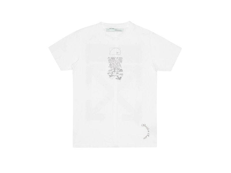 OFF-WHITE Slim Fit Dripping Arrows T-Shirt White/Black Men's