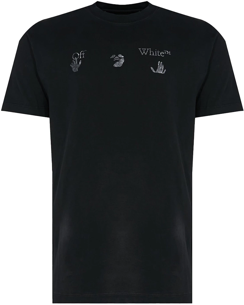 OFF-WHITE Slim Fit Drowning Logo Vintage T-Shirt Black Men's - SS21 - US