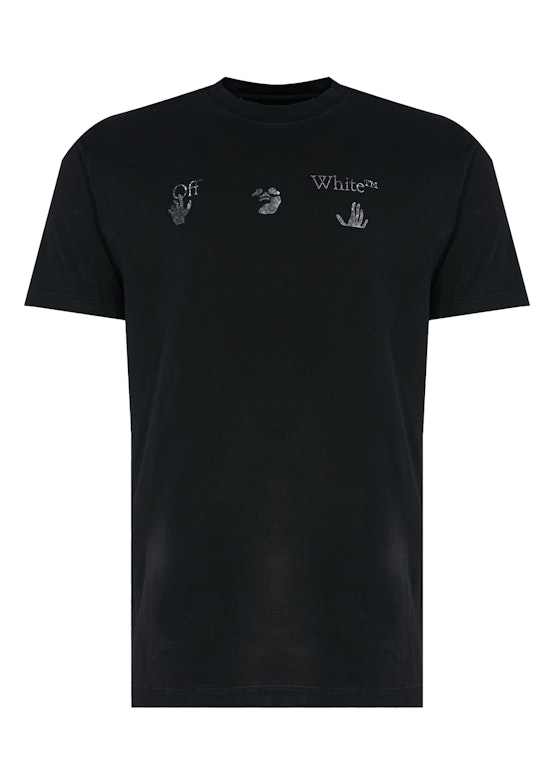 Pre-owned Off-white Slim Fit Drowning Logo Vintage T-shirt Black