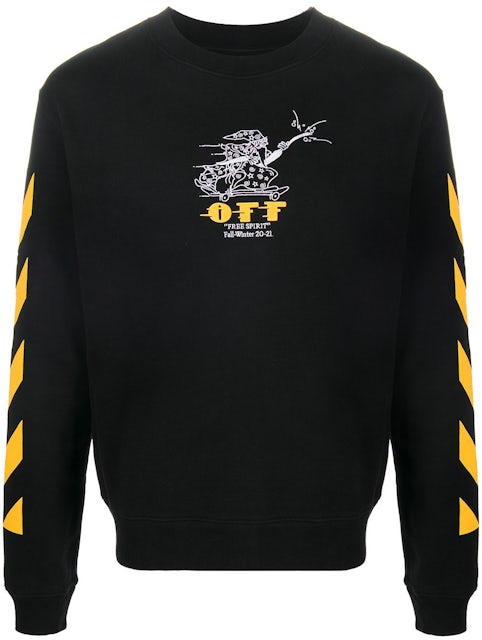 Optage Blank tilbagemeldinger OFF-WHITE Slim Fit Free Wizard Sweatshirt Black/Yellow Men's - FW20 - US