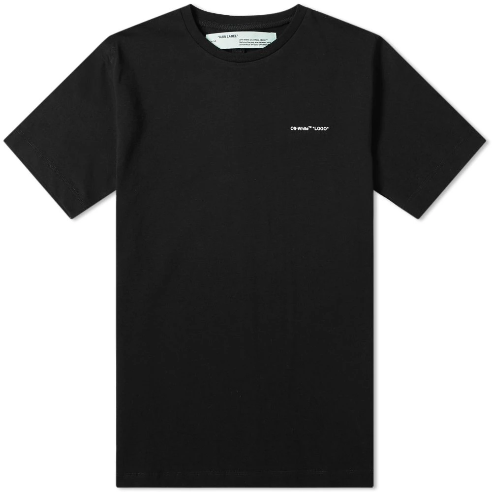 OFF-WHITE Slim Fit Logo T-Shirt Black/White Men's - SS19 - US