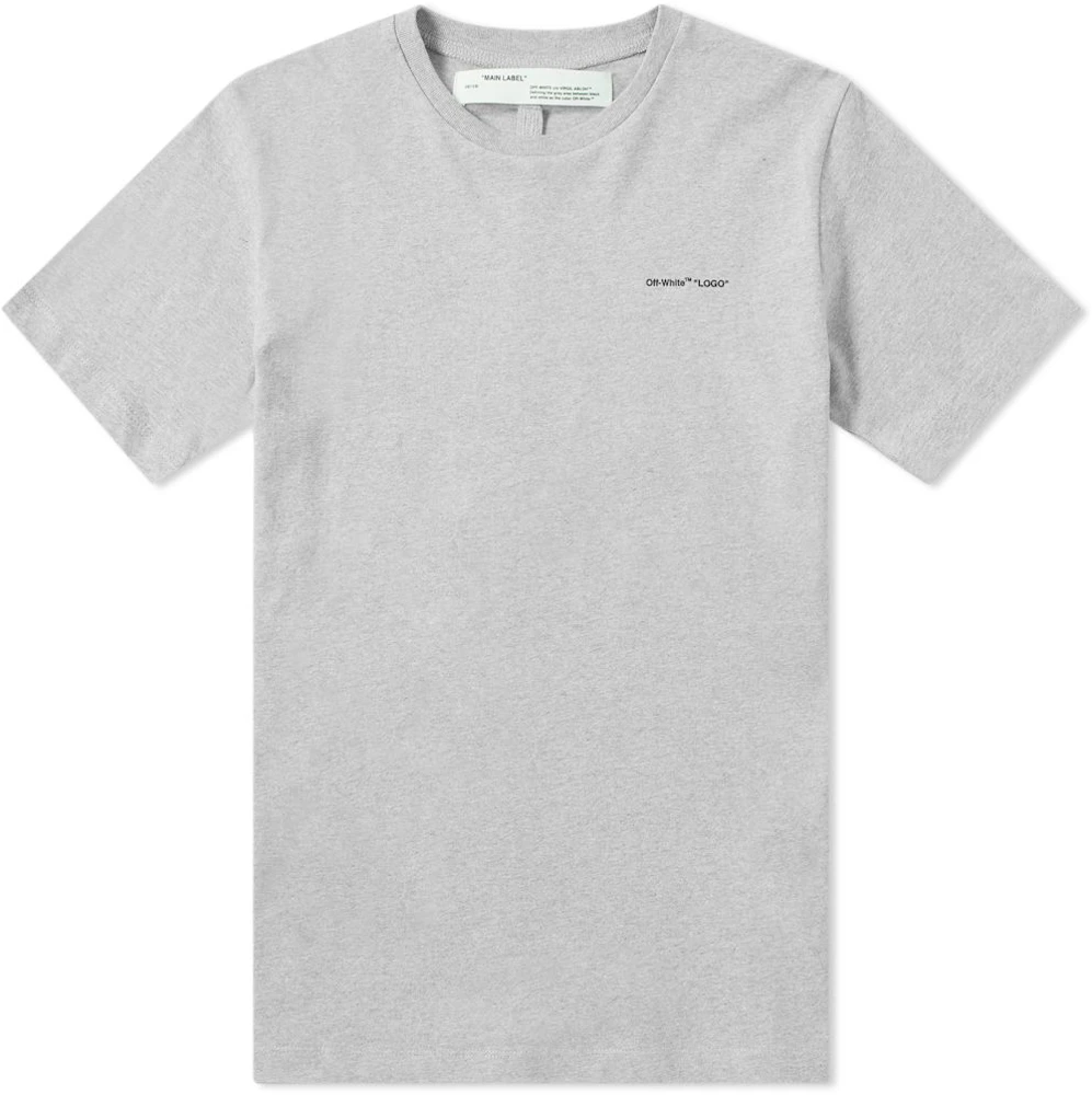 OFF-WHITE Slim Fit Logo T-Shirt Grey/Black Men's - SS19 - US