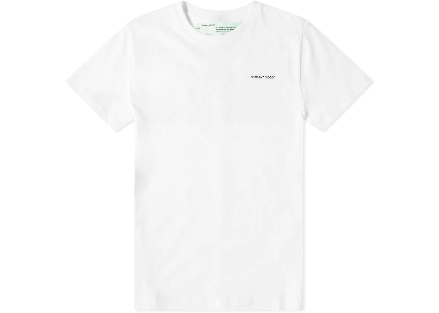 OFF-WHITE Slim Fit Logo T-Shirt White/Black Men's - SS19 - US