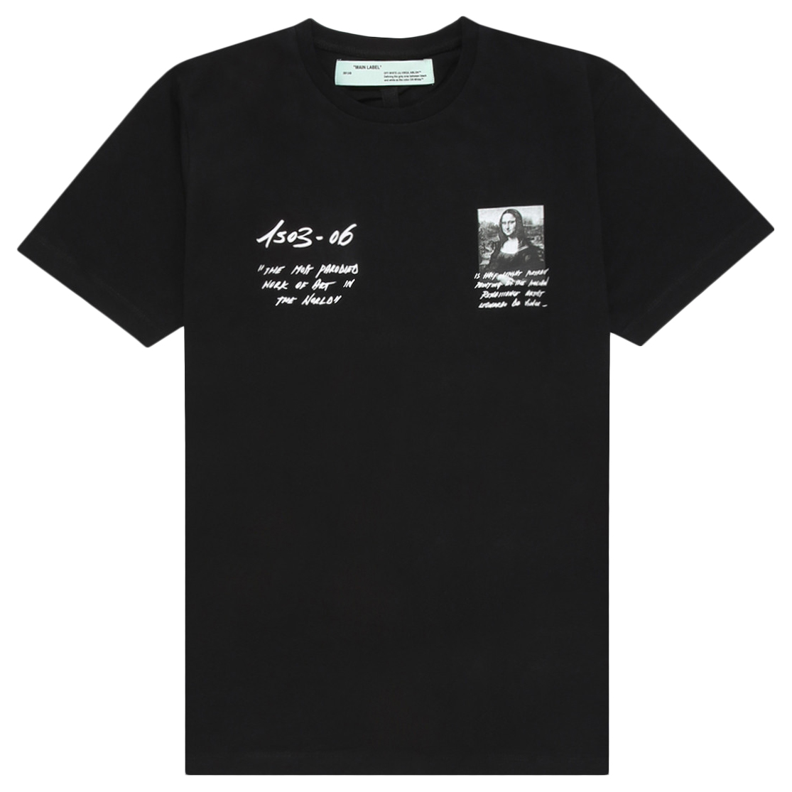OFF-WHITE Slim Fit Monalisa Graphic Print T-Shirt Black メンズ ...