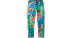 OFF-WHITE Slim Fit Painted Distressed Denim Jeans Multicolor
