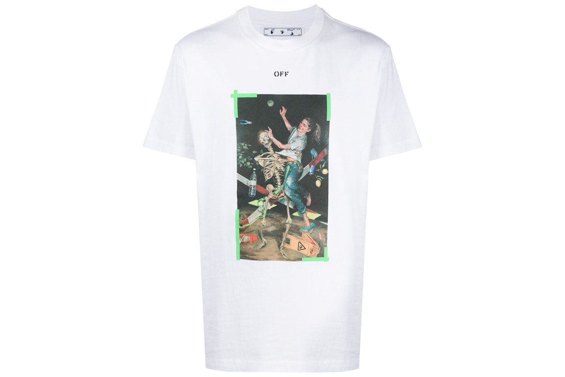 Pre-owned Off-white Slim Fit Pascal For Ever Painting T-shirt White Green
