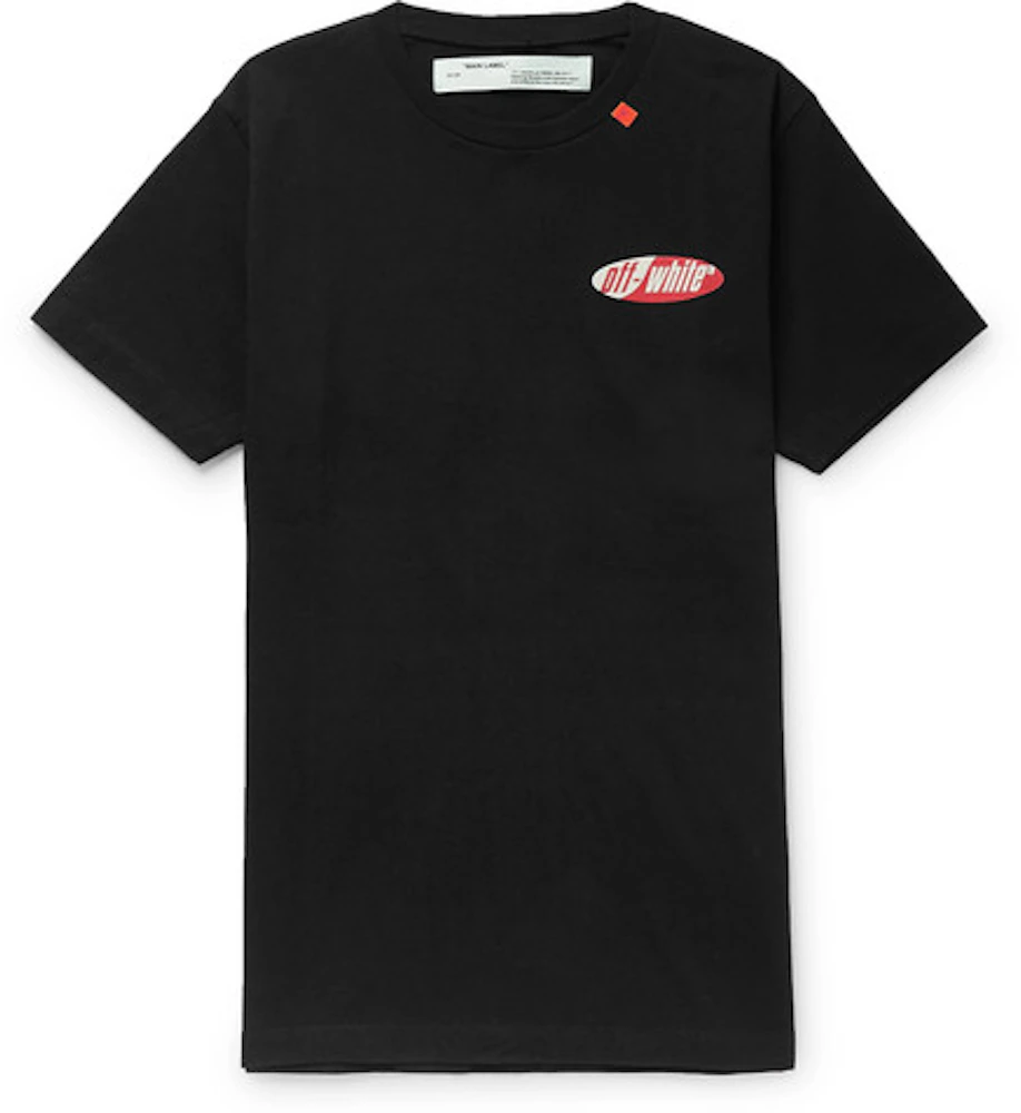 OFF-WHITE Slim Fit Split Logo Print T-Shirt Black/White/Red Men's - SS19 -  US