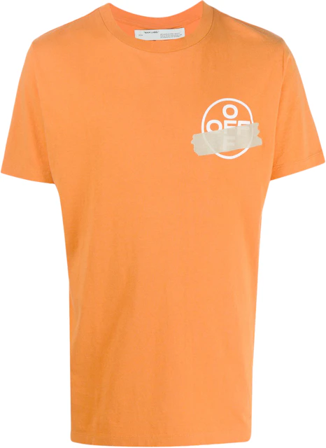 Ligner support Kemi OFF-WHITE Slim Fit Tape Arrows T-Shirt Orange/Beige - SS20