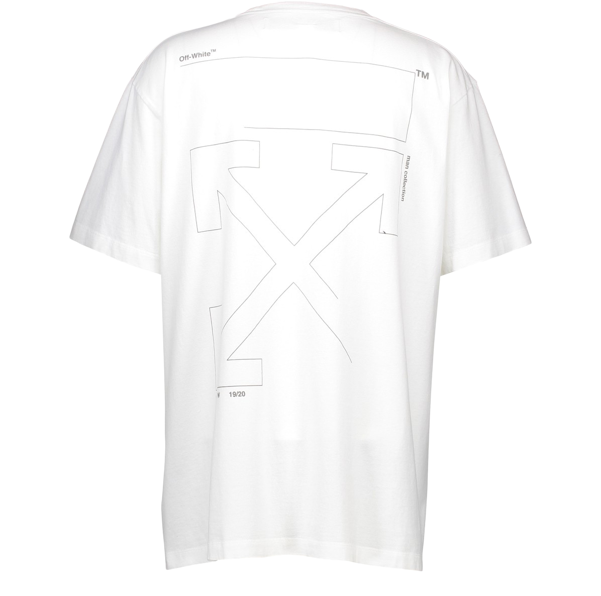 OFF-WHITE Slim Fit Unfinished T-Shirt White/Silver