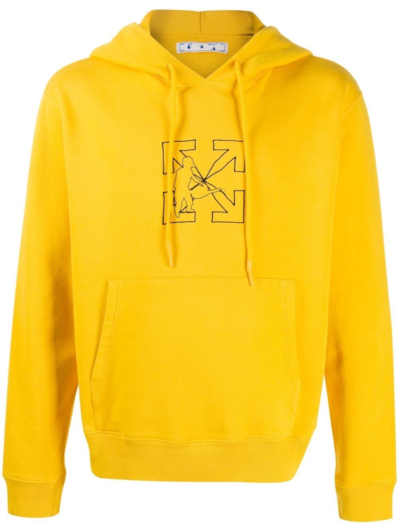 off white hoodie white and yellow