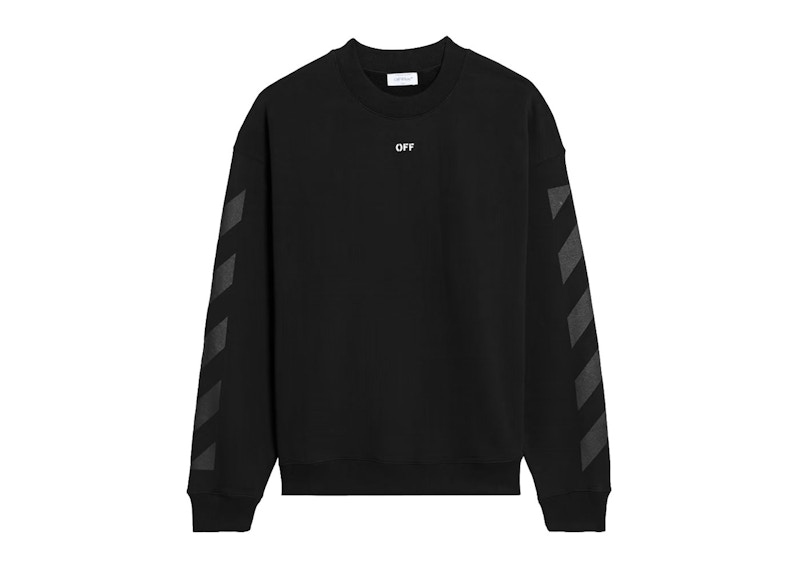 OFF-WHITE Small Logo Diagonal Stripes Sweatshirt Black